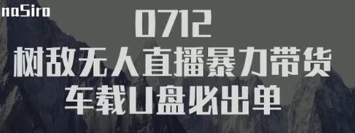 树敌‮习研‬社抖音无人直播暴力带货车载U盘必出单，单号单日产出300纯利润