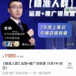 牛气学堂【精准人群】运营+推广训练营，7天线上集训，引爆店铺销量