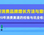 新消费品牌增长方法与案例精华课：20年消费赛道的经验与坑全收录