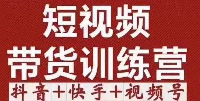 短视频带货特训营（第12期）抖音+快手+视频号：收益巨大，简单粗暴！