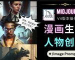 Midjourney V4版本操作教程：2个简单参数，完成漫画生成，人物创建