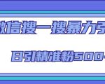 微信搜一搜引流全系列课程，日引精准粉500+（8节课）