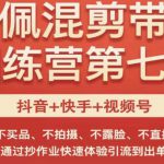 佩佩·短视频混剪带货训练营第七期，不买品、不拍摄、不露脸、不直播，通过抄作业快速体验引流到出单