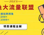 价值1980最新闲鱼大流量联盟玩法，单日引流200+，稳定日入1000+