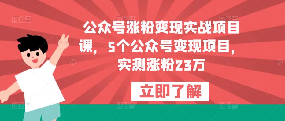 公众号涨粉变现实战项目,5个公众号变现项目,实测涨粉23万插图 公众号涨粉变现实战项目,5个公众号变现项目,实测涨粉23万-森海学社