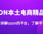 老迟·OZON本土电商精品课，系统的讲解ozon的平台，学完可独自运营ozon的店铺