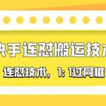对外收费990的最新快手连怼搬运技术玩法，1:1过同框技术（4月10更新）