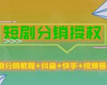 短剧分销授权，收益稳定，门槛低（视频号，抖音，快手）