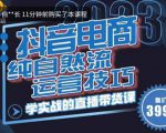 李扭扭·2023自然流运营技巧，纯自然流不亏品起盘直播间，实战直播带货课（视频课+话术文档）