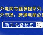 最全境外电商专题课程系列，轻松进军海外市场，跨境电商必备课程