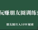 玩赚朋友圈系统课，朋友圈月入10W的秘密，​7天系统图文课程