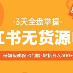 2023【阿本小红书无货源电商训练营】保姆级教程，从0到1，3天全盘掌握，轻松日入300+