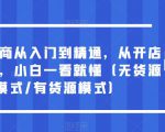 抖音电商从入门到精通，从开店到起店，小白一看就懂（无货源模式/有货源模式）