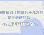 海外问卷调查项目（收费几千几万的项目到底是不是割韭菜）【揭秘】