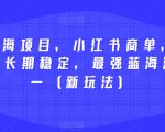 2023蓝海项目，小红书商单，快速千粉，长期稳定，最强蓝海没有之一（新玩法）