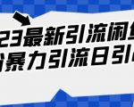 2023最新引流闲鱼创业粉暴力引流日引200+【揭秘】