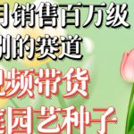 抖音月销售百万级别的赛道，视频带货家庭园艺种子，无需实拍小白可做