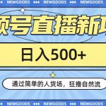 视频号直播新项目，通过简单的人货场，狂撸自然流，日入500+【260G资料】