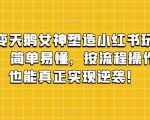 丑小鸭变天鹅女神塑造小红书玩法，月入5万+，简单易懂，按流程操作，草根也能真正实现逆袭！