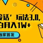 职场接话3.0玩法，小白易上手，暴力变现月入1w【揭秘】