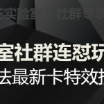 梅花实验室社群连怼玩法第五期，视频号连怼玩法最新卡特效技术