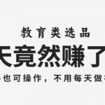 一天竟然赚了6000多，教育类选品，新手也可操作，更不用每天做短视频【揭秘】