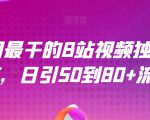 全网最干的B站视频独家引流，日引50到80+流量【揭秘】