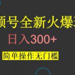 视频号最新爆火玩法，日入300+，简单操作无门槛【揭秘】