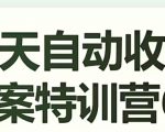 16天自动收钱文案特训营6.0，学会儿每天自动咔咔收钱