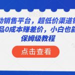 搭建自动销售平台，超低价渠道销售京东自营正品0成本赚差价，小白也能看懂的保姆级教程【揭秘】