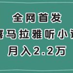 全网首发，喜马拉雅挂机听小说月入2万＋【揭秘】