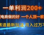 一单利润200私域电商做的好，一个人顶一家公司蓝海赛道最新玩法【揭秘】