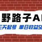 全网首发头条野路子AI搬砖玩法，纪实类超级蓝海项目，三天起号单日收益500+【揭秘】