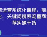 抖店运营系统化课程，商品卡优化，关键词搜索流量商城推荐实操干货