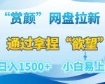 “赏颜”网盘拉新赛道，通过拿捏“欲望”日入1500+，小白易上手【揭秘】