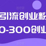 抖音引流创业粉单日100-300创业粉【揭秘】
