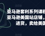 亚马逊套利系列课程，开个亚马逊美国站店铺，从美国进货，卖给美国人