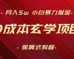 月入5w+，小白暴力掘金，0成本玄学项目，保姆式教学（教程+软件）【揭秘】