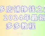 多多店铺挣钱之起店，2024年最新拼多多教程