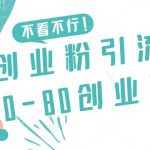 咸鱼创业粉引流日引50-80创业粉【揭秘】