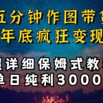 五分钟作图带货疯狂变现，超详细保姆式教程单日纯利3000+【揭秘】