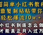 小红书博主到底怎么做，才能复制粘贴不封号，还能爆流引流疯狂变现，全是干货【揭秘】