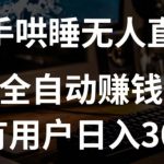 快手哄睡无人直播+独家挂载技术，已有用户日入3000+【赚钱流程+直播素材】【揭秘】