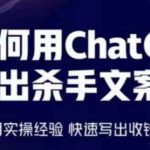 如何用ChatGPT写出杀手文案，6个月实操经验，快速写出收钱文案