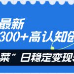 知乎最新日引300+高认知创业粉，“割韭菜”日稳定变现5000+【揭秘】