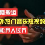 无脑搬运，简单操作音乐短视频，月入过W不是梦【揭秘】