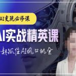 AI实战精英课，chatgptAI实战教程，一起抓住AI风口的机会