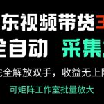 京东视频带货3.0，Ai全自动采集+自动发布，完全解放双手，收入无上限