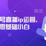 短视频起号直播ip运营，适合零基础小白
