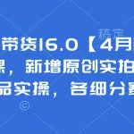 抖音图文带货16.0【4月新课】基础+精英课，新增原创实拍、视频混剪、选品实操，各细分赛道实操